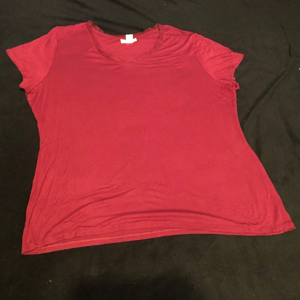 Red V-neck
